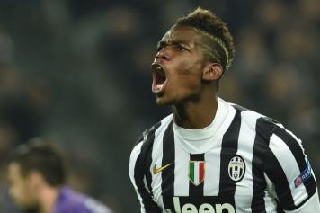 pogba urla con la maglia della juventus