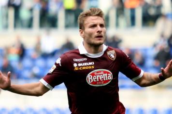 immobile esulta con la maglia del torino