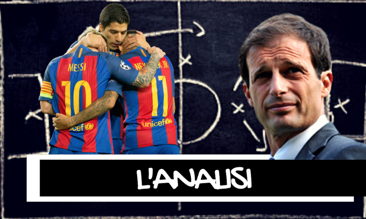 Juve: ecco come Allegri ha messo in scacco Messi, Neymar e Suarez