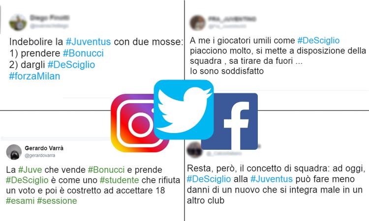 La Juve a un passo da De Sciglio ma sul web i tifosi si dividono fra insulti e speranze FOTO