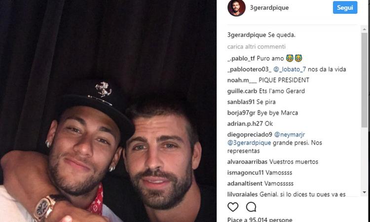 Barcellona, Piqué: 'Ecco perché scrissi 'Neymar resta''