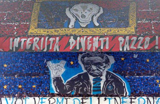 Milan Inter Coreografie Limitate Il Muro Della Nord E Gli Adesivi