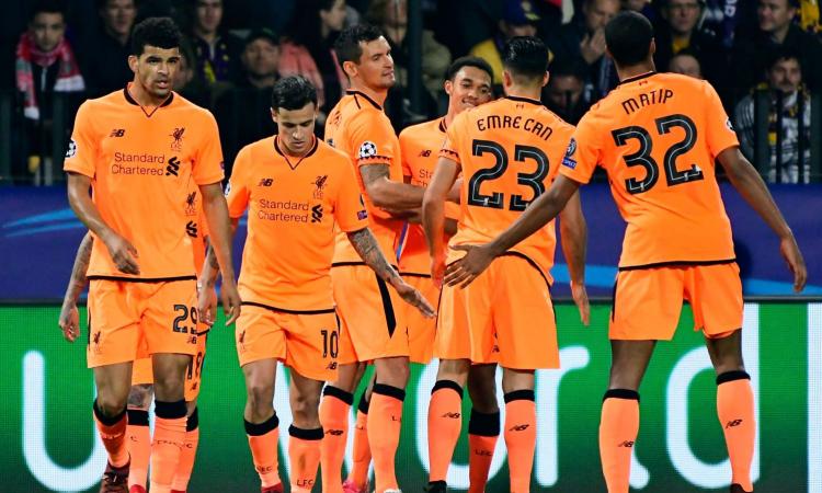 Champions: Liverpool da sballo, pari Real. Volano Spartak e Shakhtar