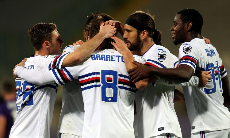 Sampdoria-Roma 1-1 Dzeko pareggia a Quagliarella