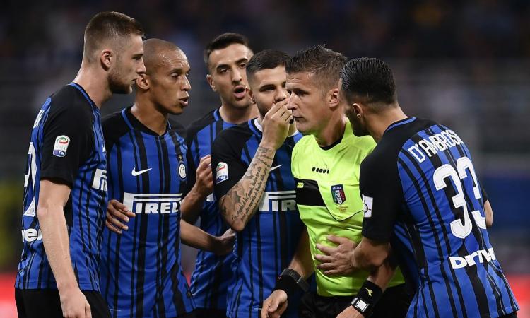 Inter-Juve MOVIOLA LIVE Vecino espulso col Var che annulla il 2-0
