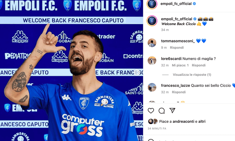 Empoli Ufficiale Torna Caputo