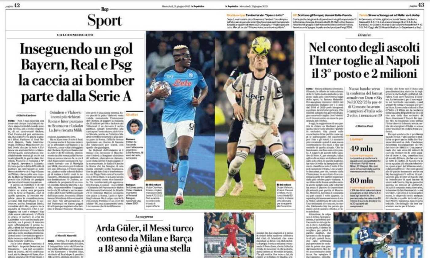 Prime Pagine Giugno Inter Onana Out E Vicario In Adl Osimhen