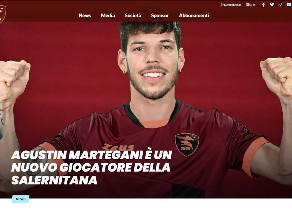 Salernitana Ufficiale Ecco Martegani Mercato Calciomercato