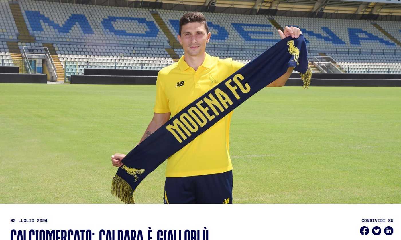 Ex Milan Caldara Rinato A Modena La Cura Bisoli Lo Riporta Al Gol