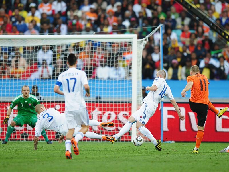 Sudafrica 2010: Olanda-Slovacchia 2-1, Orange avanti con Robben e Sneijder