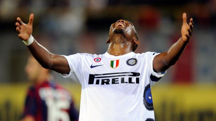 Serie A: Cagliari-Inter 0-1, gol e cori razzisti per Eto'o, traversa di Acquafresca