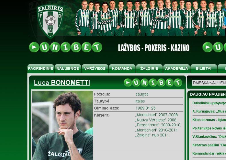 LITTLE  ITALY Bonometti, dalla Lega Pro alla serie A in Lituania