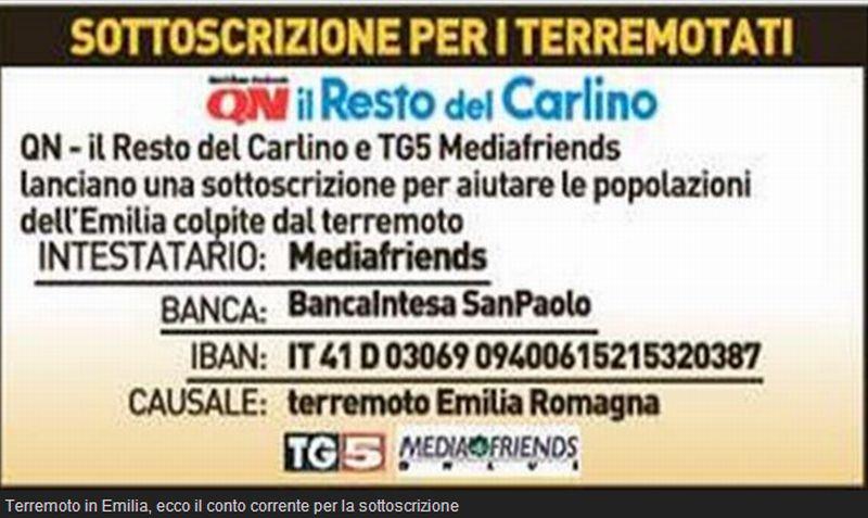 Terremoto Emilia, Calciomercato.com in campo con Resto del Carlino e Tg5