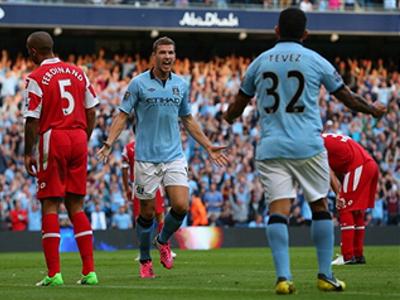 Premier: City ok con Dzeko e Tevez