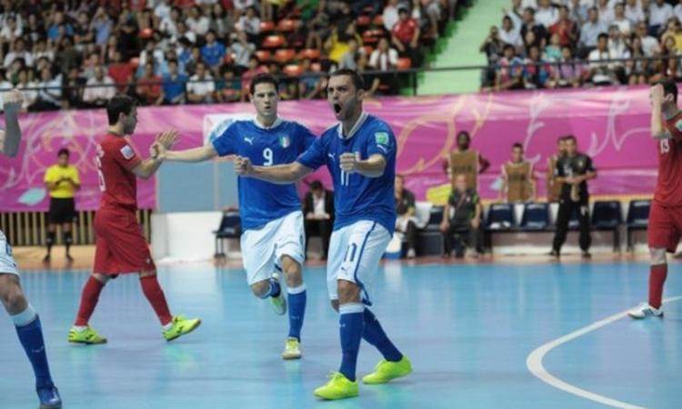 Mondiali Calcio a 5: Italia, che impresa! Da 0-3 a 4-3 sul Portogallo, è semifinale