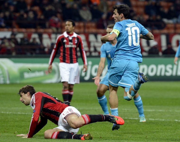 Champions: Milan-Zenit 0-1, decide Danny, negato un rigore a Pazzini