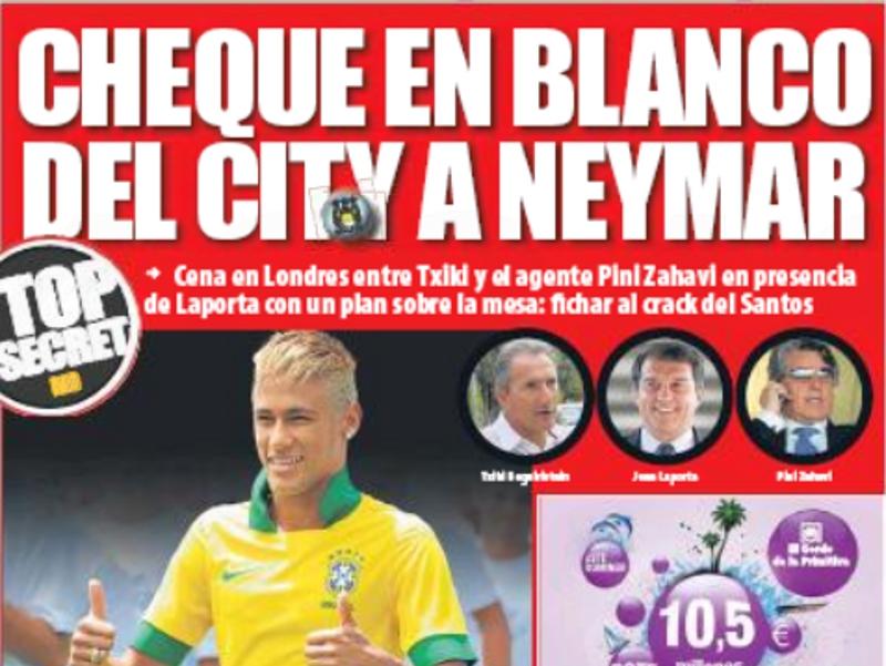 City: assegno in bianco per Neymar