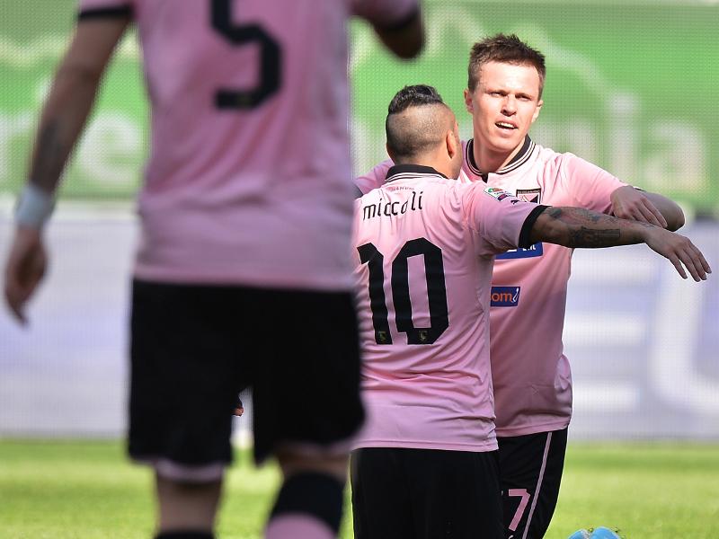 Palermo:| Ilicic in gruppo, a parte Miccoli