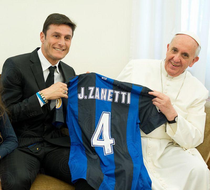 Zanetti incontra Papa Francesco: 'Persona semplice e dal cuore enorme'