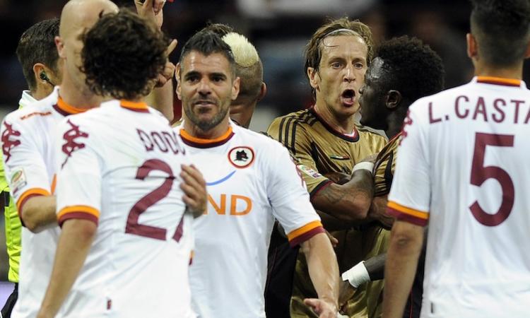 Milan-Roma 0-0: espulsi Muntari e Totti