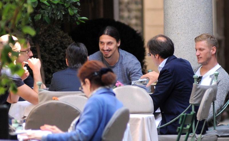 Ibra e Galliani al matrimonio di Abate