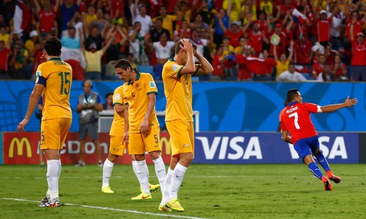 Il Cile fatica, con l'Australia finisce 3-1. Vidal nervoso, Sanchez da applausi