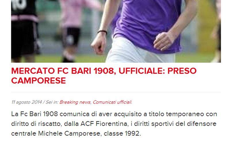 Bari, UFFICIALE: arriva Camporese