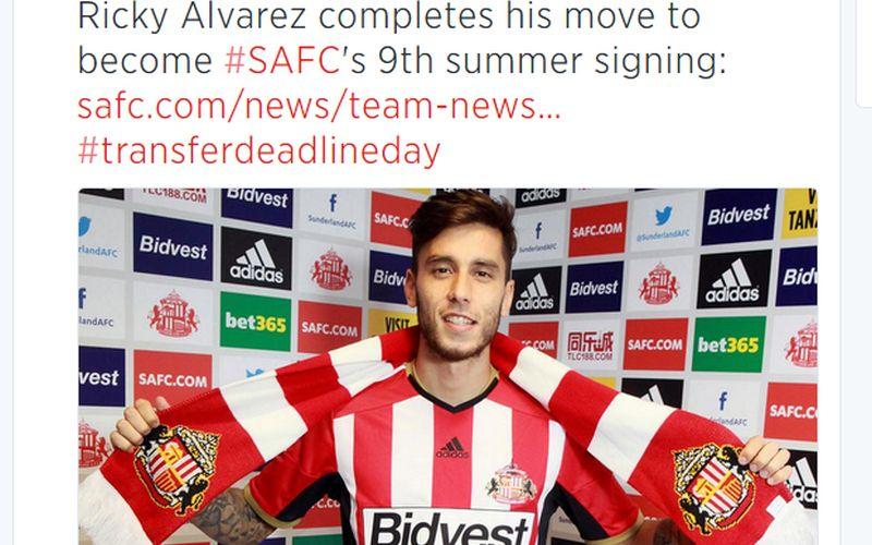 Inter, Alvarez: 'Contento di essere al Sunderland'