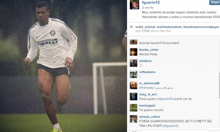 Guarin si riprende l'Inter con un tweet