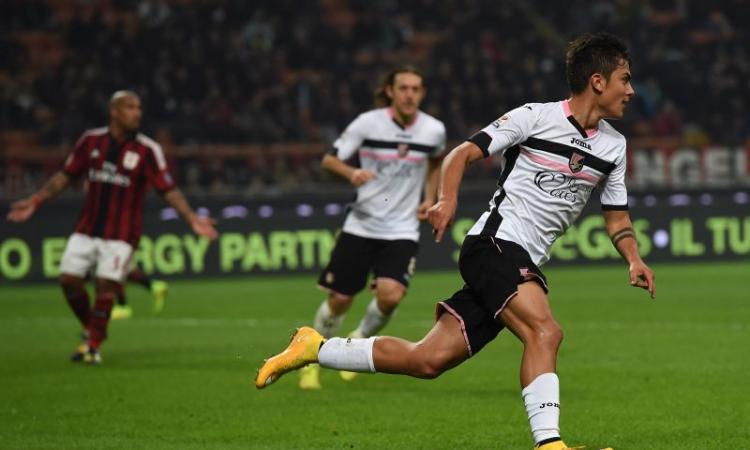 Il Milan si squaglia in 3', autorete di Zapata e Dybala per il colpo Palermo