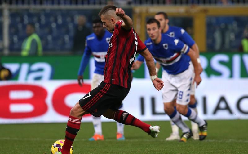 Sampdoria-Milan 2-2: apre El Shaarawy con un gran gol e chiude Menez su rigore