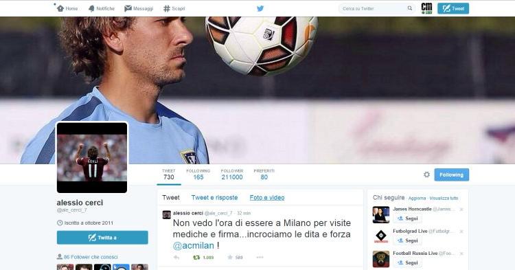Milan, Cerci domani a Milano: venerdì le visite mediche