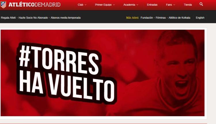 Atletico, Torres: 'Tornare è un sogno, al Milan non servivo'