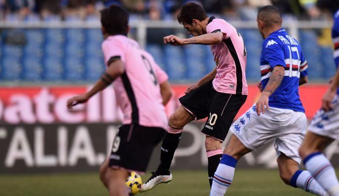 Serie A: Samp-Palermo 1-1, c'è anche un gol fantasma. Vincono Verona e Cesena