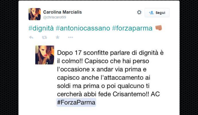 Parma, Cassano ora attacca Donadoni. La moglie twitta: 'Abbi fede Crisantemo!'