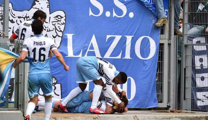 Lazio: Candreva, esultanza col botto