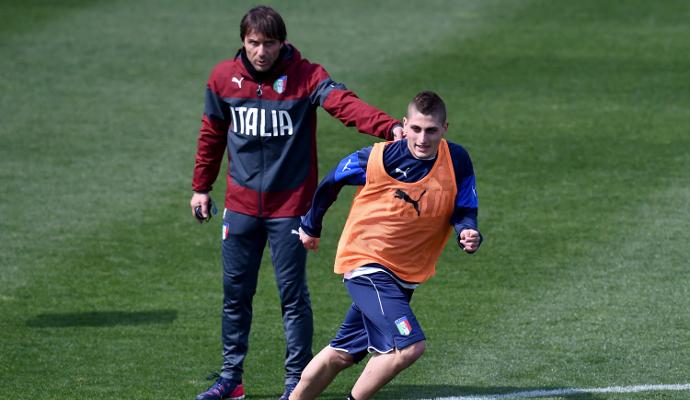 Nazionale: per la Croazia, Conte perde sia Verratti che De Rossi. I convocati: a casa Matri, Acerbi e Bonaventura