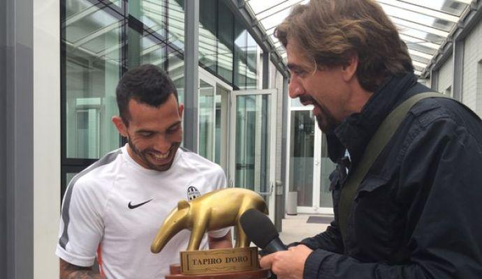 Tevez: 'Resto alla Juventus per vincere il Tapiro d'Oro'