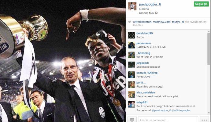 Insta-Pogba, messaggio per Allegri