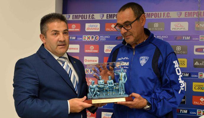 Premio Scopigno a Maurizio Sarri e Luigi Sepe dell'Empoli