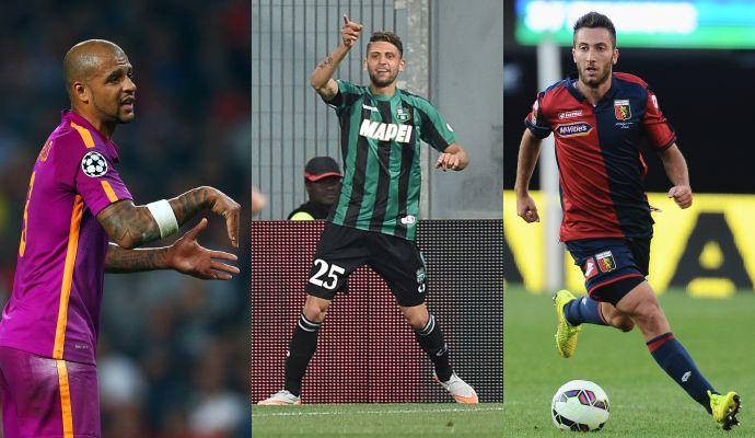 Romano: Inter, idea Felipe Melo. Juve, incontro per Berardi. Rebus Bertolacci