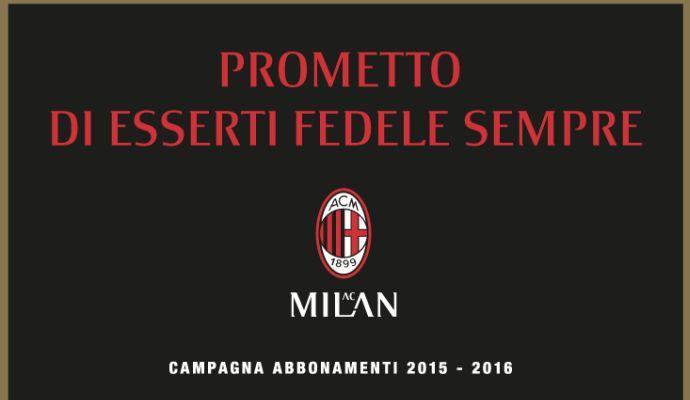 Milan: al via la campagna abbonamenti, ma la promessa è dei tifosi