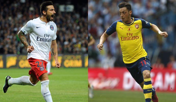 Juve: Lavezzi e Ozil decidono il modulo