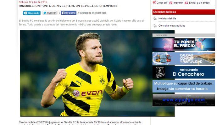 UFFICIALE: Immobile al Siviglia