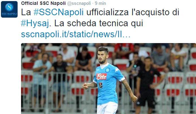 Napoli, UFFICIALE: ecco Hysaj