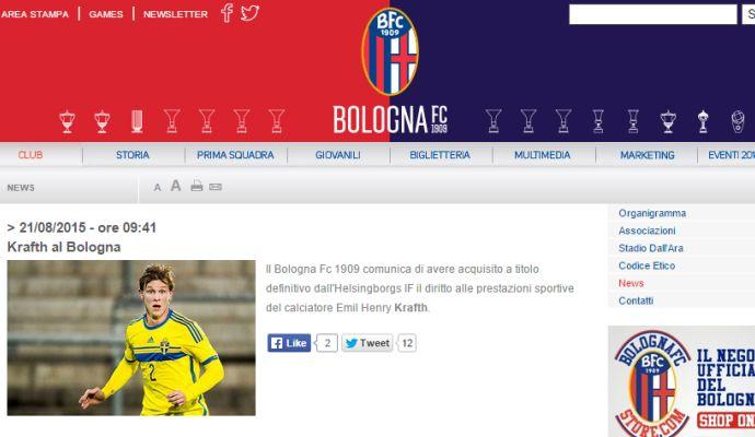 Bologna, UFFICIALE Krafth