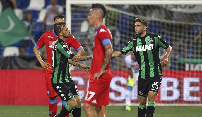 Serie A: Napoli ko col Sassuolo, goleada Samp, vincono Chievo, Torino e Palermo