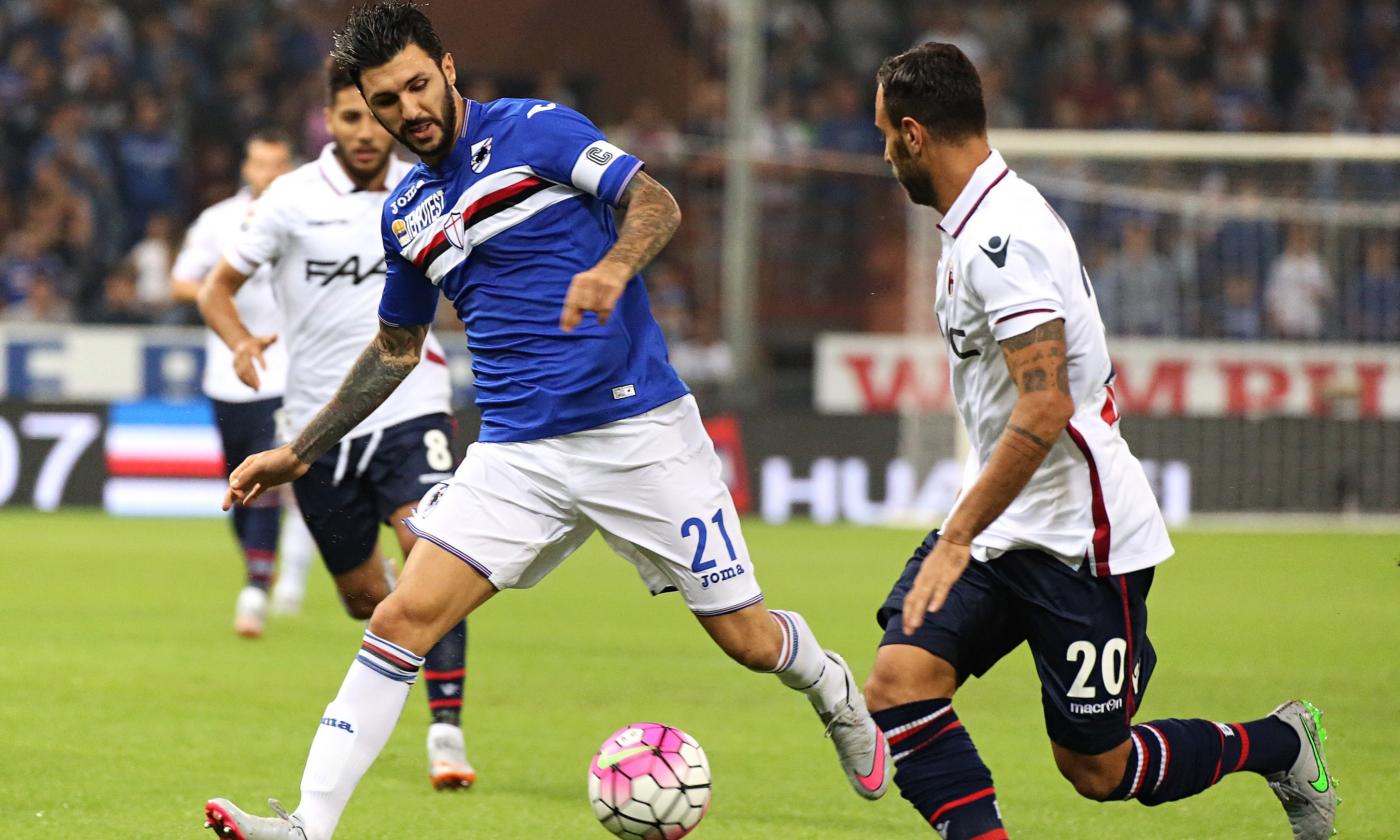 Samp, sveglia al 45': 2-0 al Bologna in 10