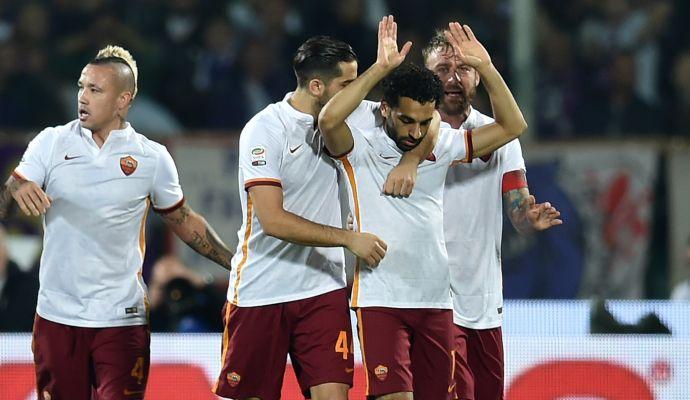 Roma vittoria e vetta: 2-1 alla Fiorentina