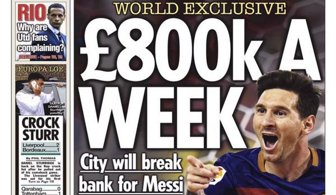 Man City su Messi: 60 milioni all'anno!